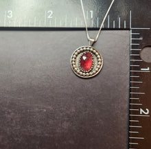 Load image into Gallery viewer, Phish - Fast Enough for You with rose-cut rhodolite garnet / pendant only, no chain
